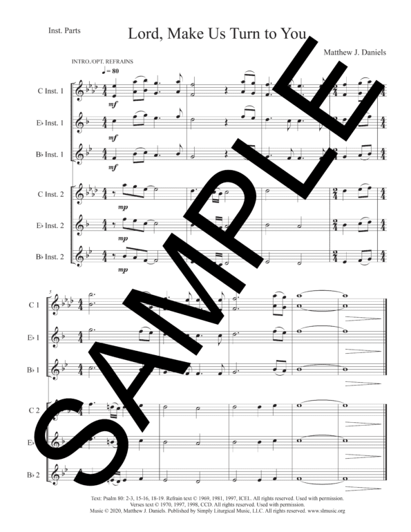 Sample Psalm 80 Lord Make Us Turn to You Daniels Solo Instruments1