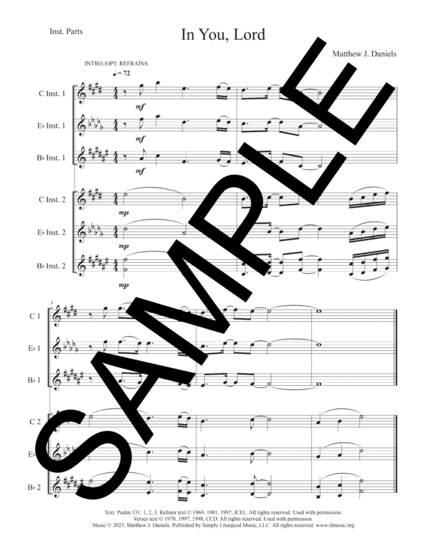 Sample Psalm 131 In You Lord Daniels Solo Instruments1
